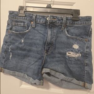 Old Navy Blue Jean Shorts with Distressed Look